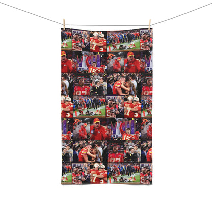 Kansas City Chiefs Superbowl LVIII Championship Victory Collage Hand Towel