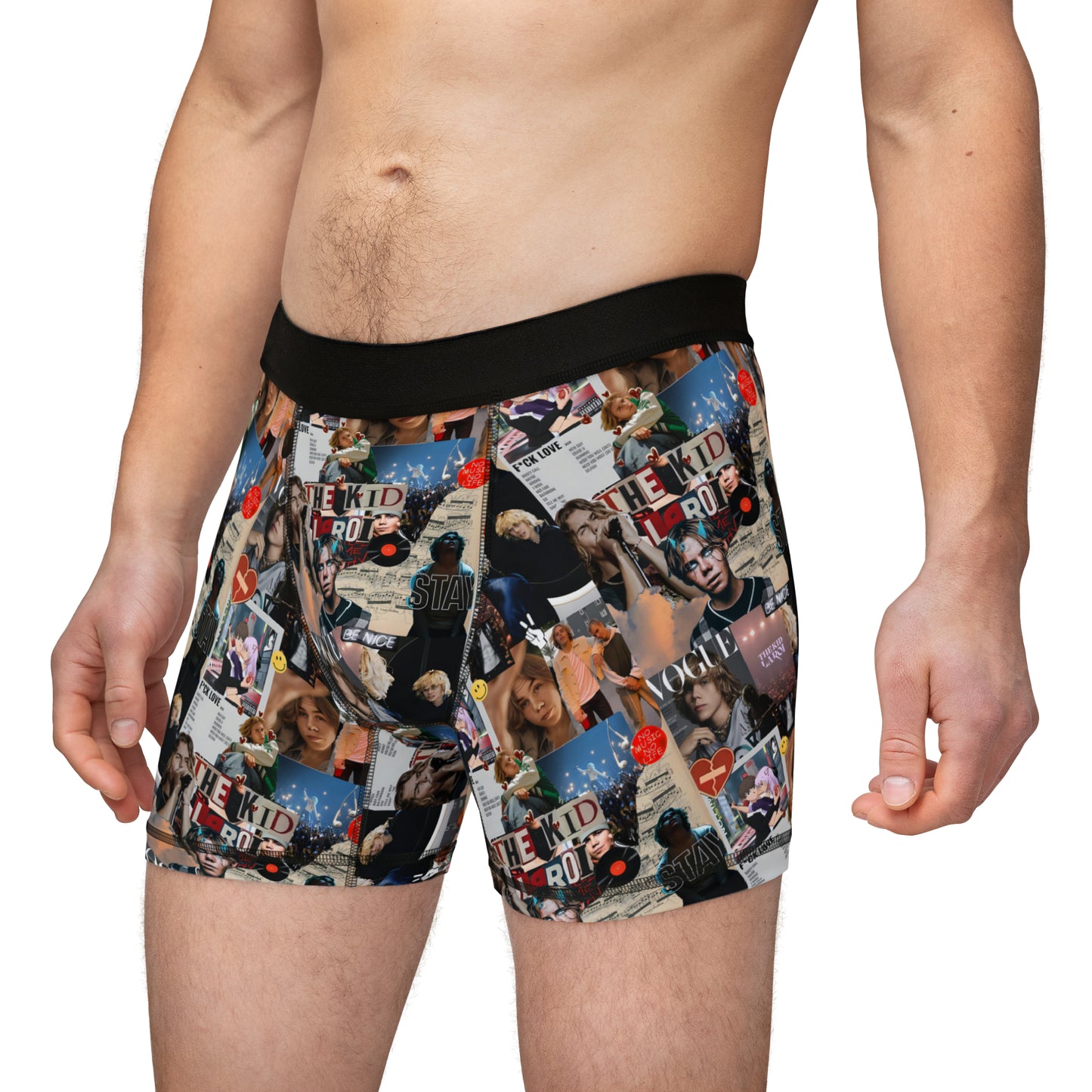 The Kid LAROI No Music No Life Collage Men's Boxers