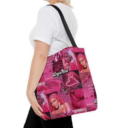 Doja Cat Pink Vibes Collage Tote Bag