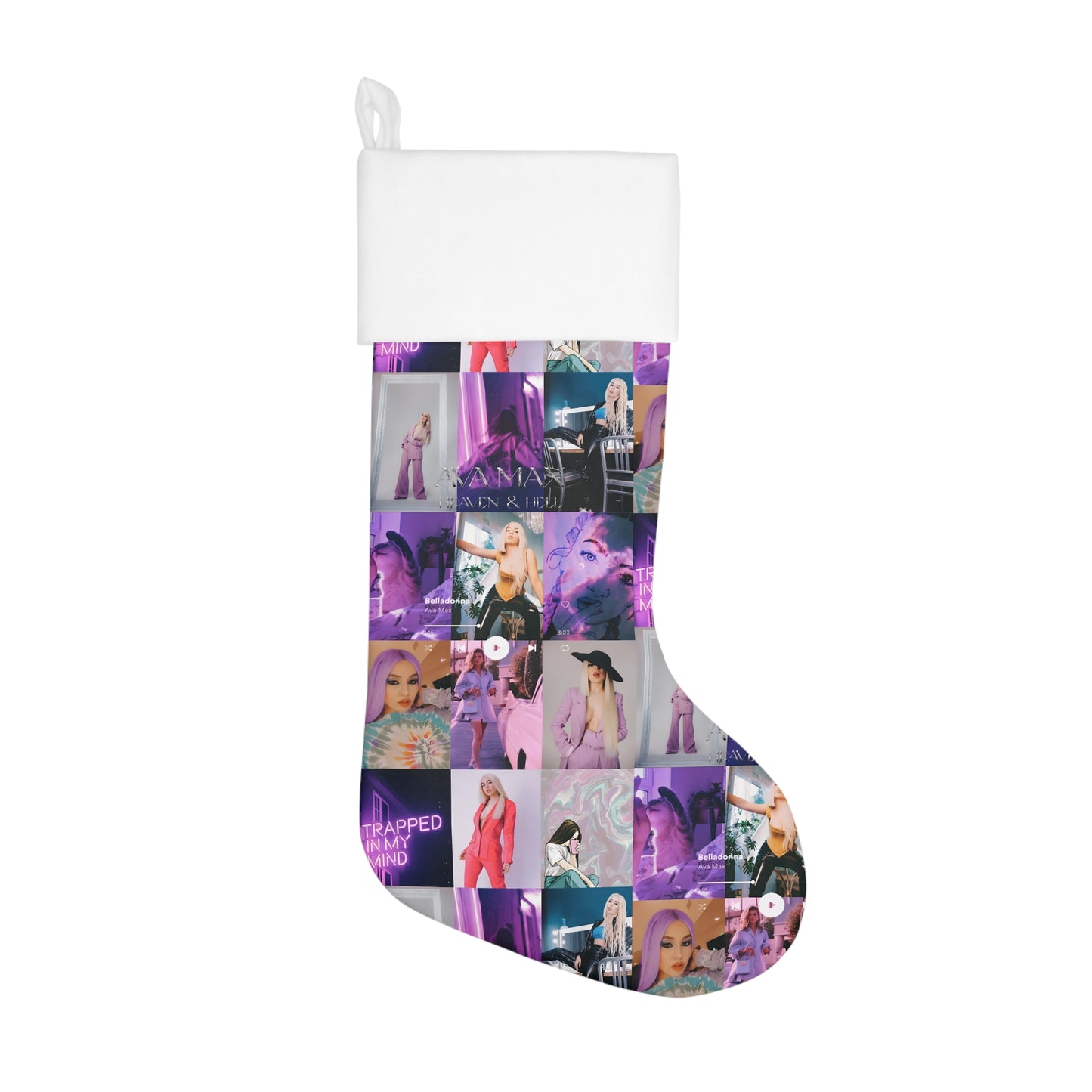 Ava Max Belladonna Photo Collage Holiday Stocking