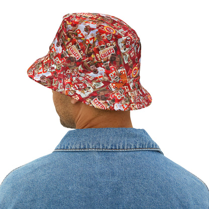 Travis Kelce Chiefs Red Collage Bucket Hat