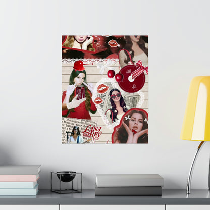 Lana Del Rey Cherry Coke Collage Matte Poster