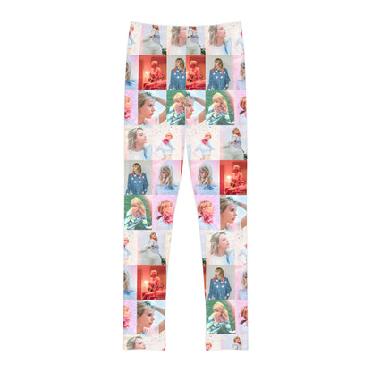 Taylor Swift Lover Era Photo Mosaic Youth Full-Length Leggings