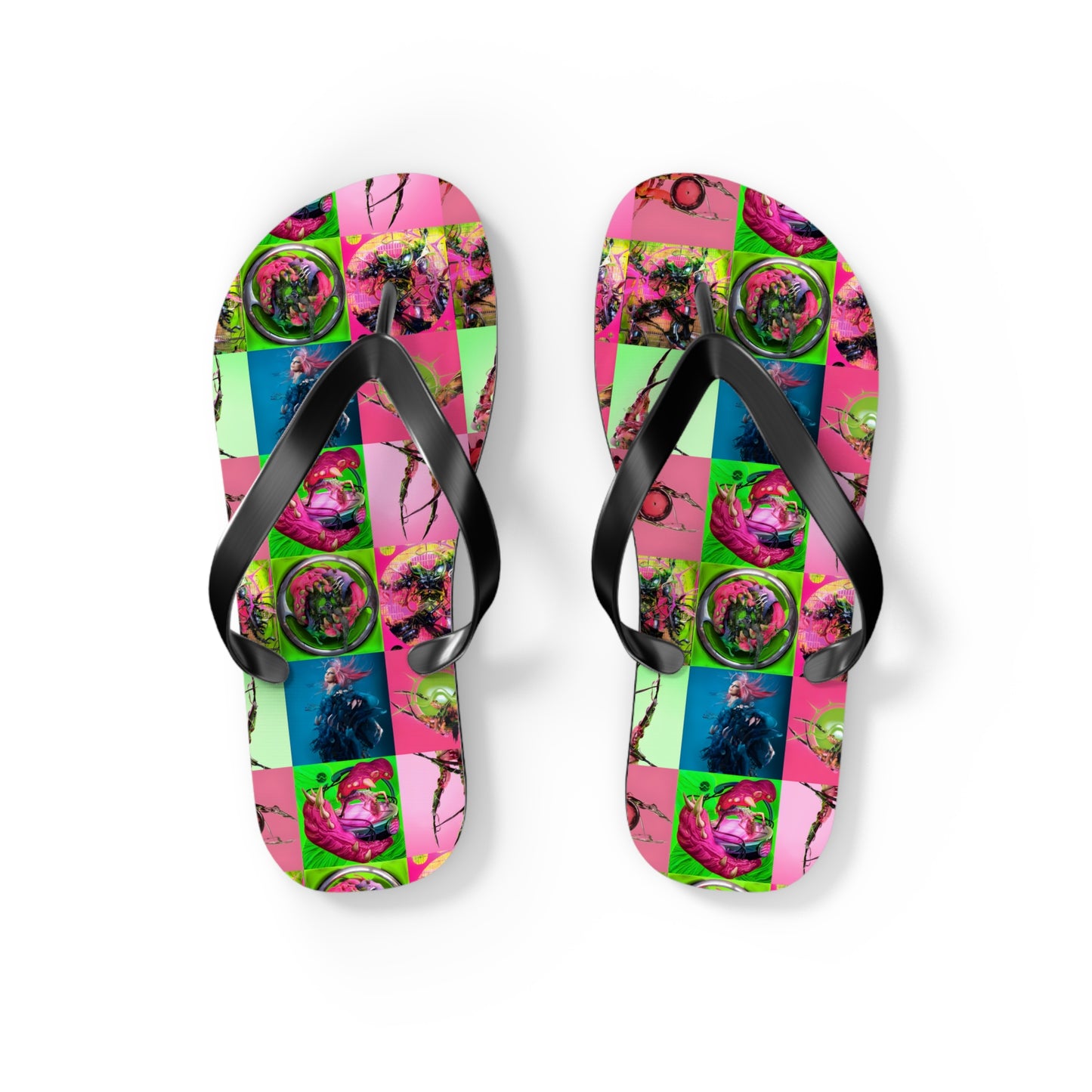 Lady Gaga Dawn of Chromatica Mosaic Flip Flops