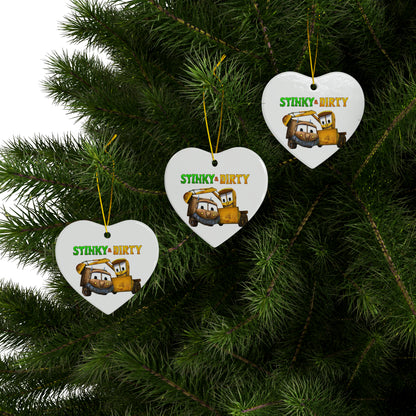 Stinky & Dirty Best Buds Ceramic Ornaments (1pc, 3pcs, 5pcs, 10pcs)