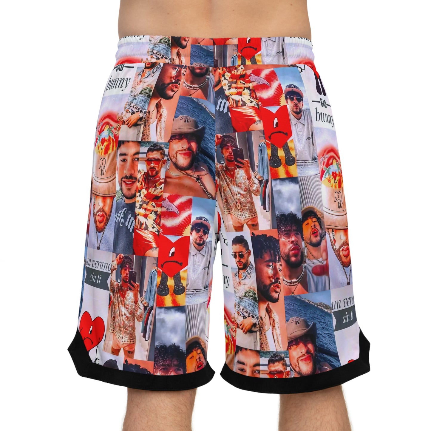 Bad Bunny Un Verano Sin Ti Photo Collage Basketball Rib Shorts