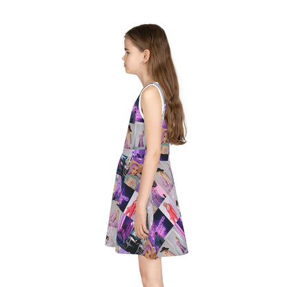 Ava Max Belladonna Photo Collage Girls' Sleeveless Sundress