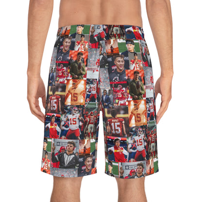 Patrick Mahomes Chiefs MVPAT Photo Collage Men's Board Shorts