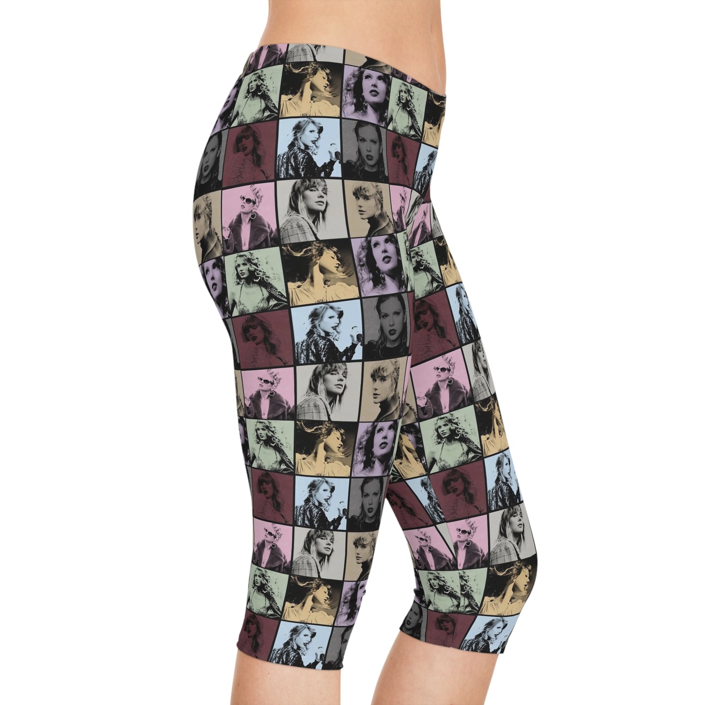 Taylor Swift Eras Collage Women's Capri Leggings