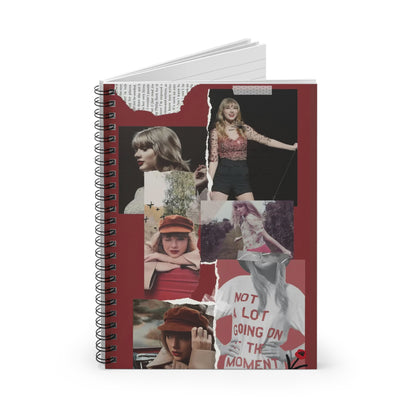 Taylor Swift Red Taylor's Version Collage Ruled Line Spiral Notebook