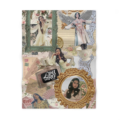 Lana Del Rey Victorian Collage Soft Fleece Baby Blanket