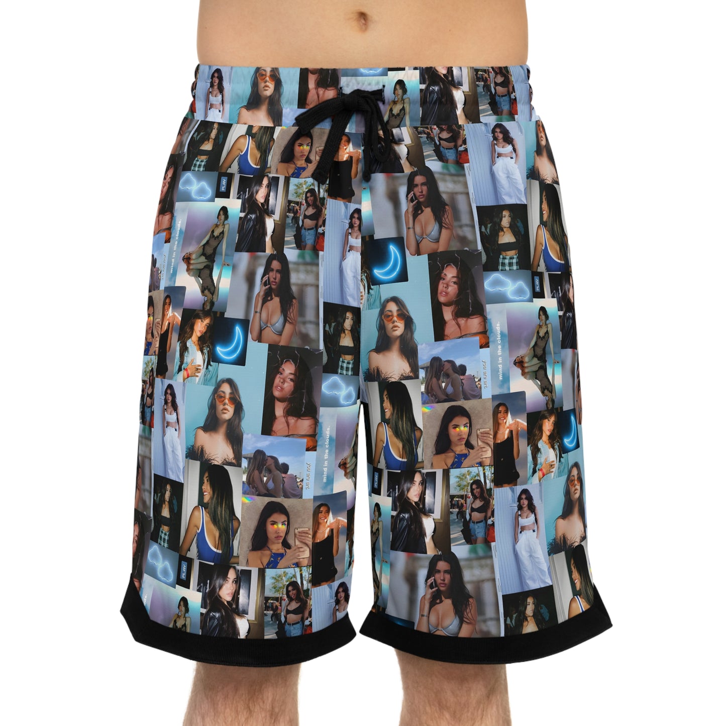 Madison Beer Mind In The Clouds Collage Basketball Rib Shorts