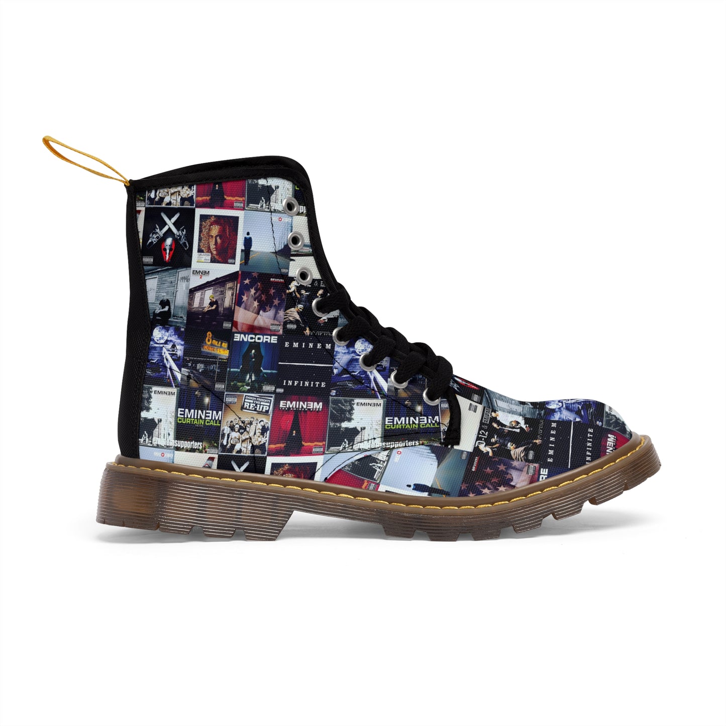 Eminem Album Art Cover Collage Women's Canvas Boots