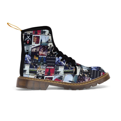 Eminem Album Art Cover Collage Women's Canvas Boots