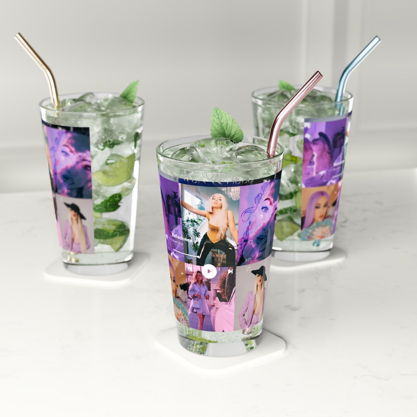 Ava Max Belladonna Photo Collage Pint Glass