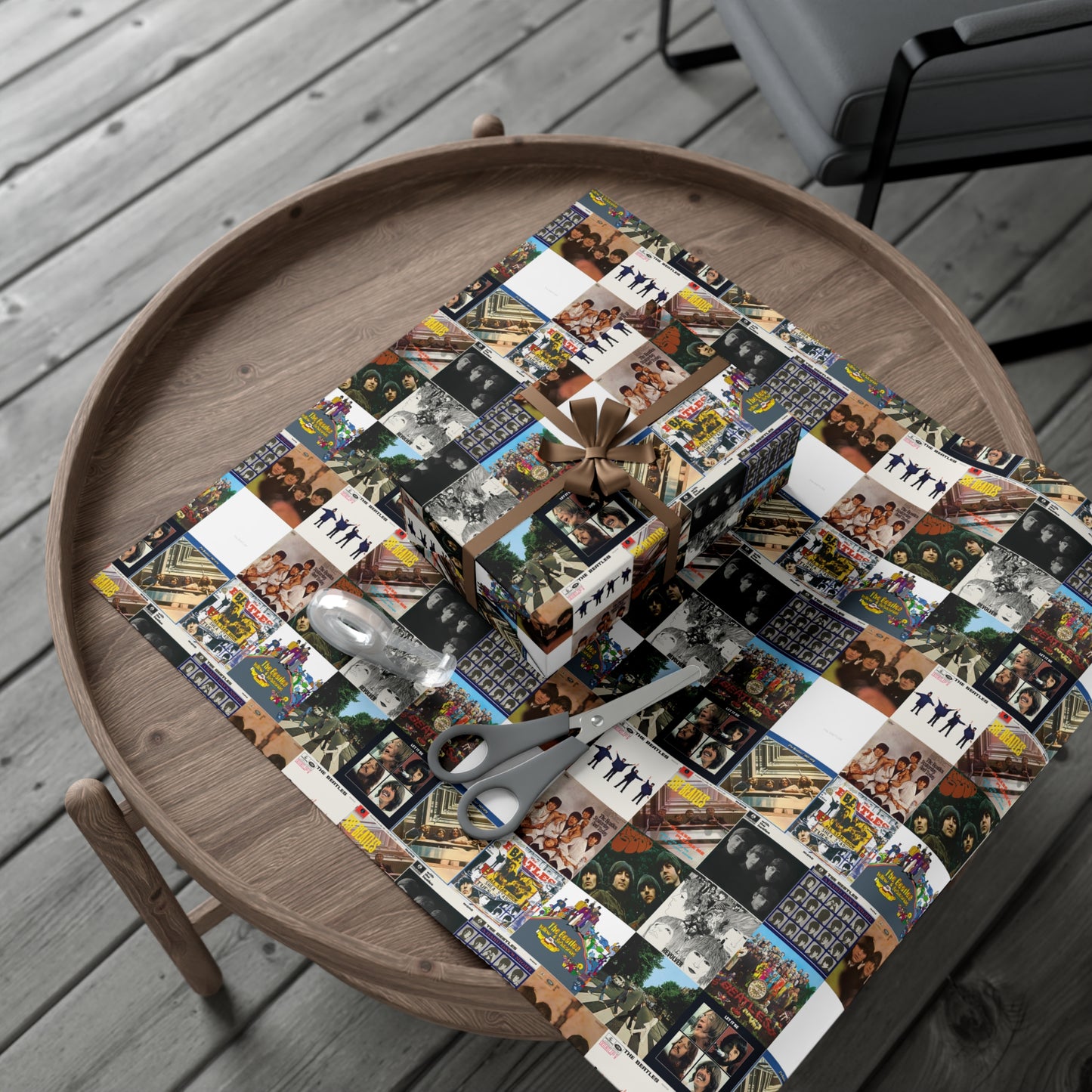 The Beatles Album Cover Collage Gift Wrap Paper