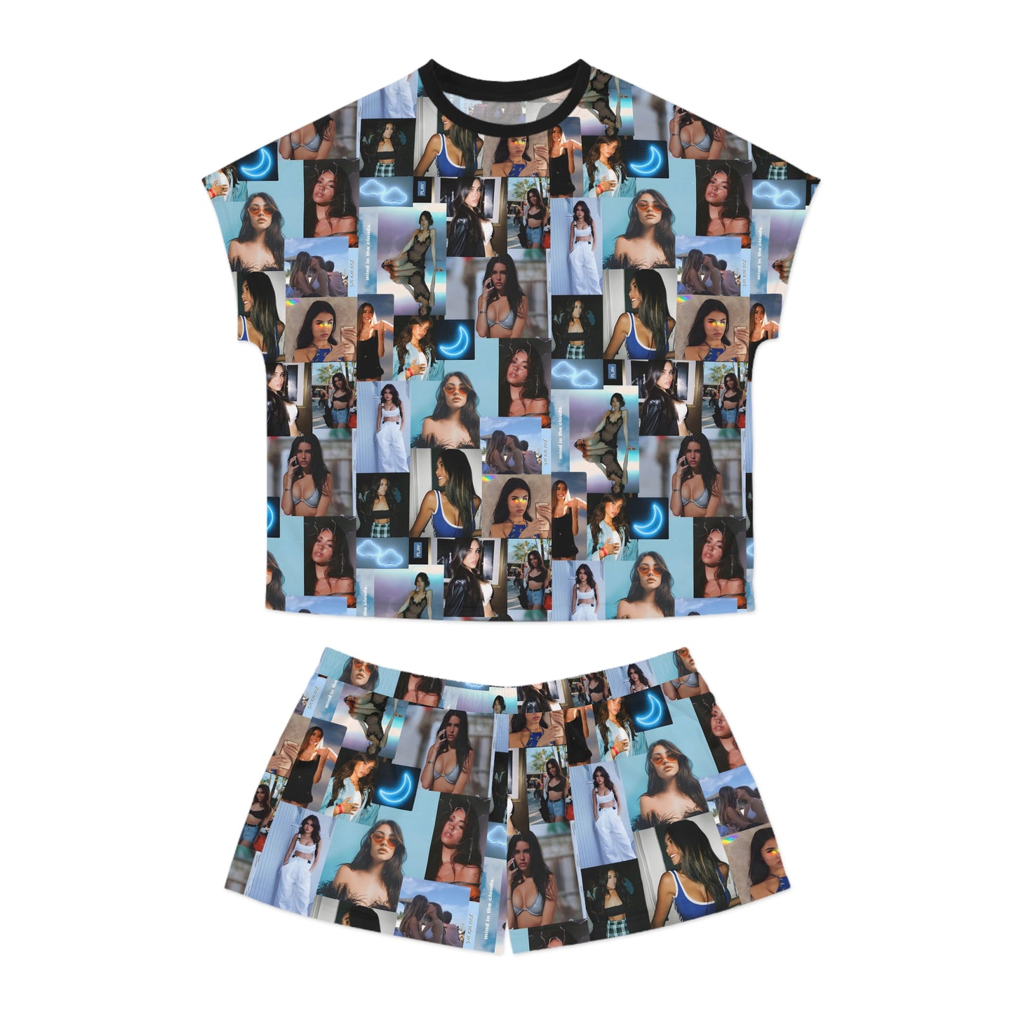 Madison Beer Mind In The Clouds Collage Women's Short Pajama Set