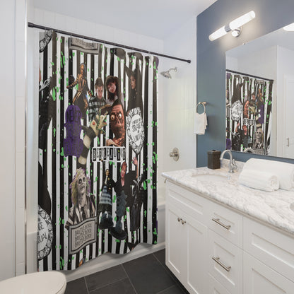 Beetlejuice Strange And Unusual Collage Shower Curtain