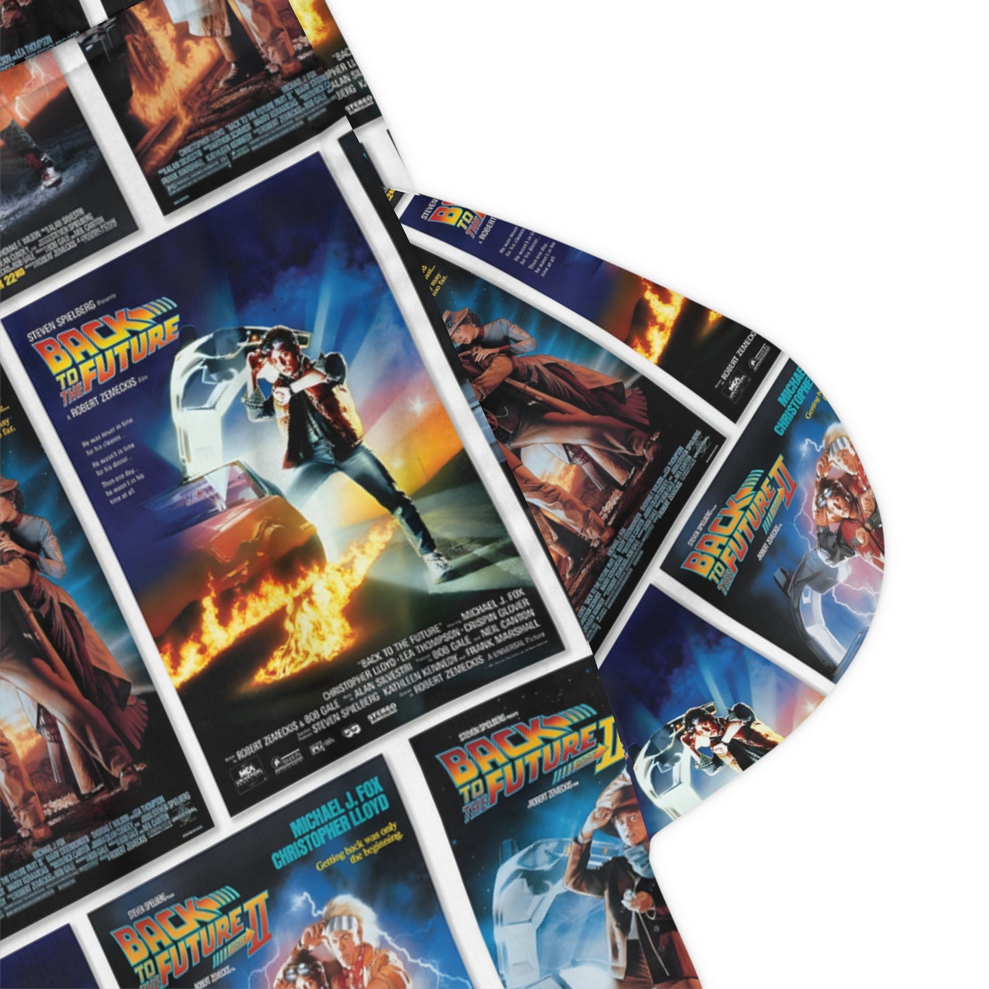 Back To The Future Movie Posters Collage Basketball Rib Shorts