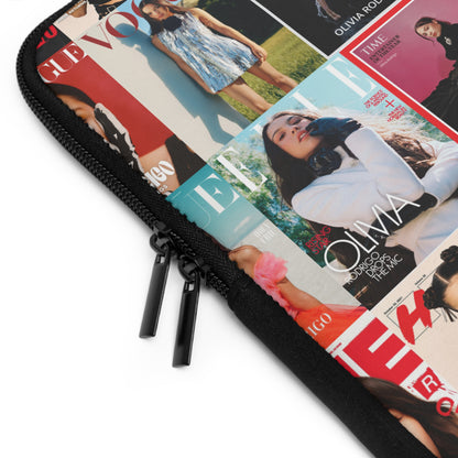 Olivia Rodrigo Magazine Cover Collage Pattern Laptop Sleeve