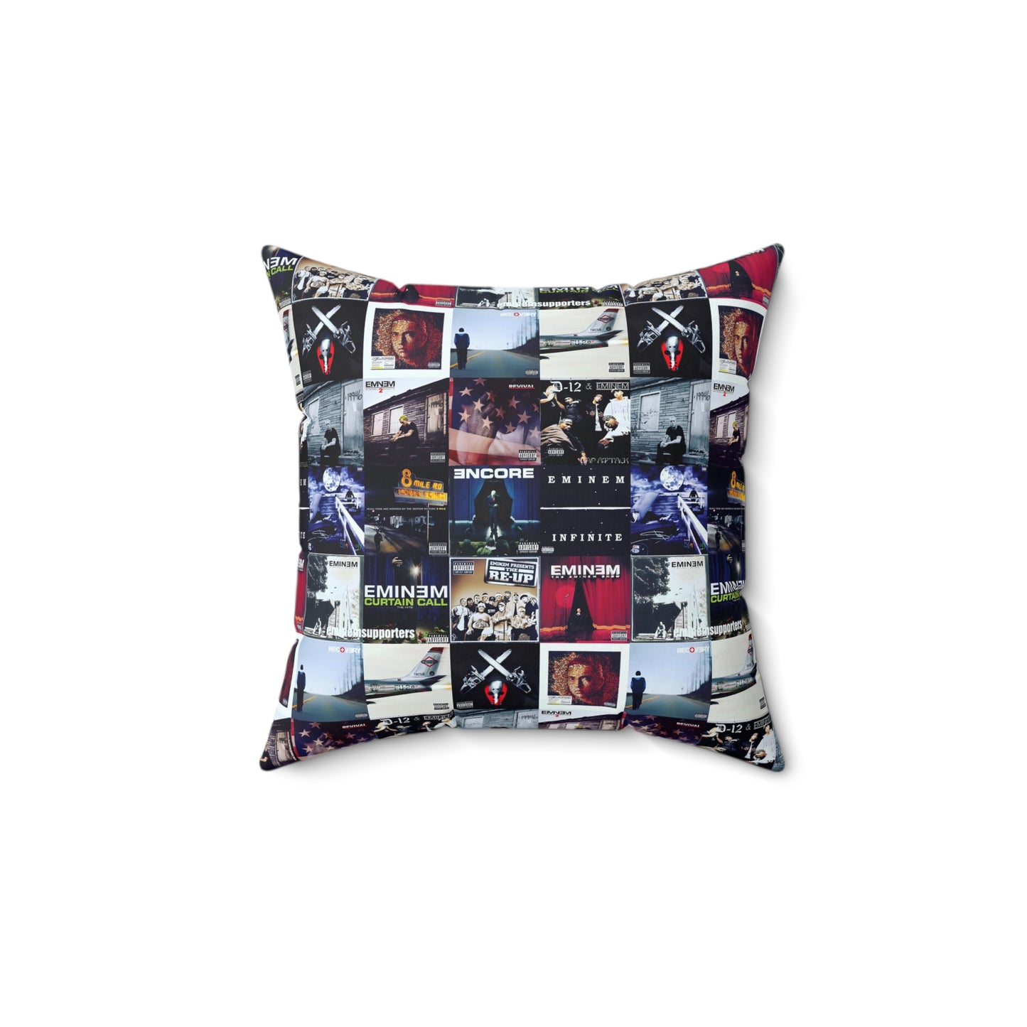 Eminem Album Art Cover Collage Spun Polyester Square Pillow