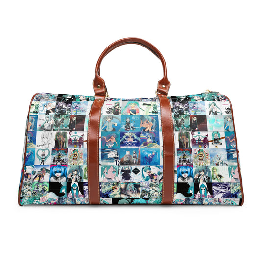 Hatsune Miku Album Cover Collage Waterproof Travel Bag