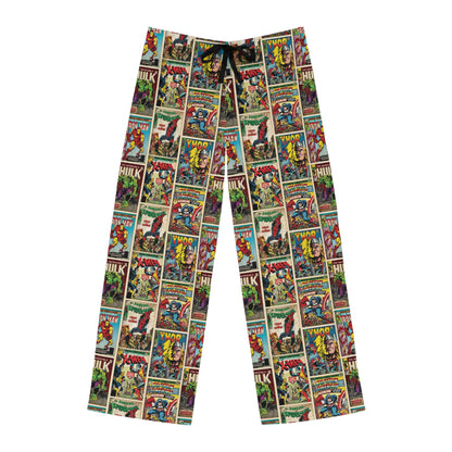 Marvel Comic Book Cover Collage Men's Pajama Pants