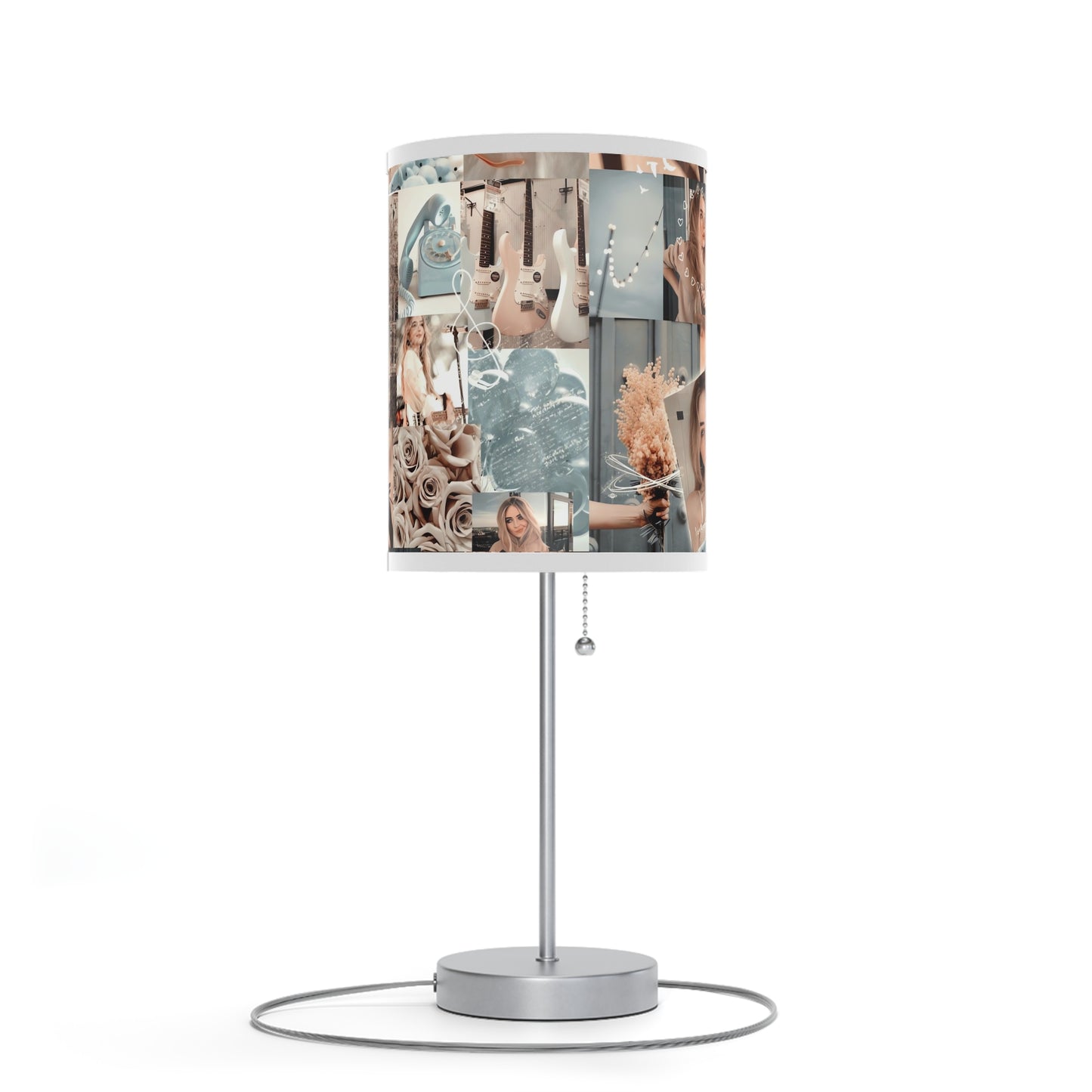 Sabrina Carpenter Peachy Princess Collage Lamp on a Stand