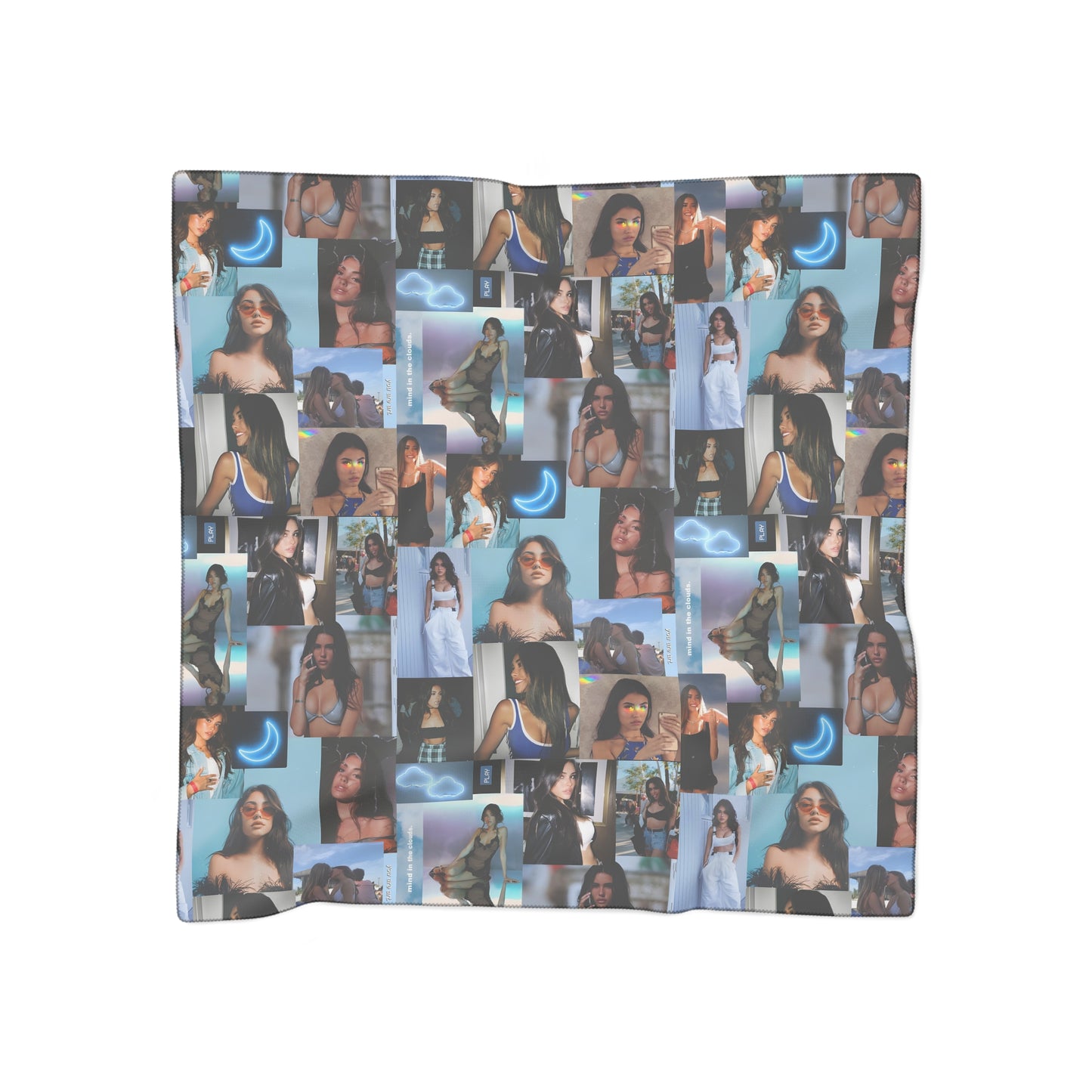 Madison Beer Mind In The Clouds Collage Polyester Scarf