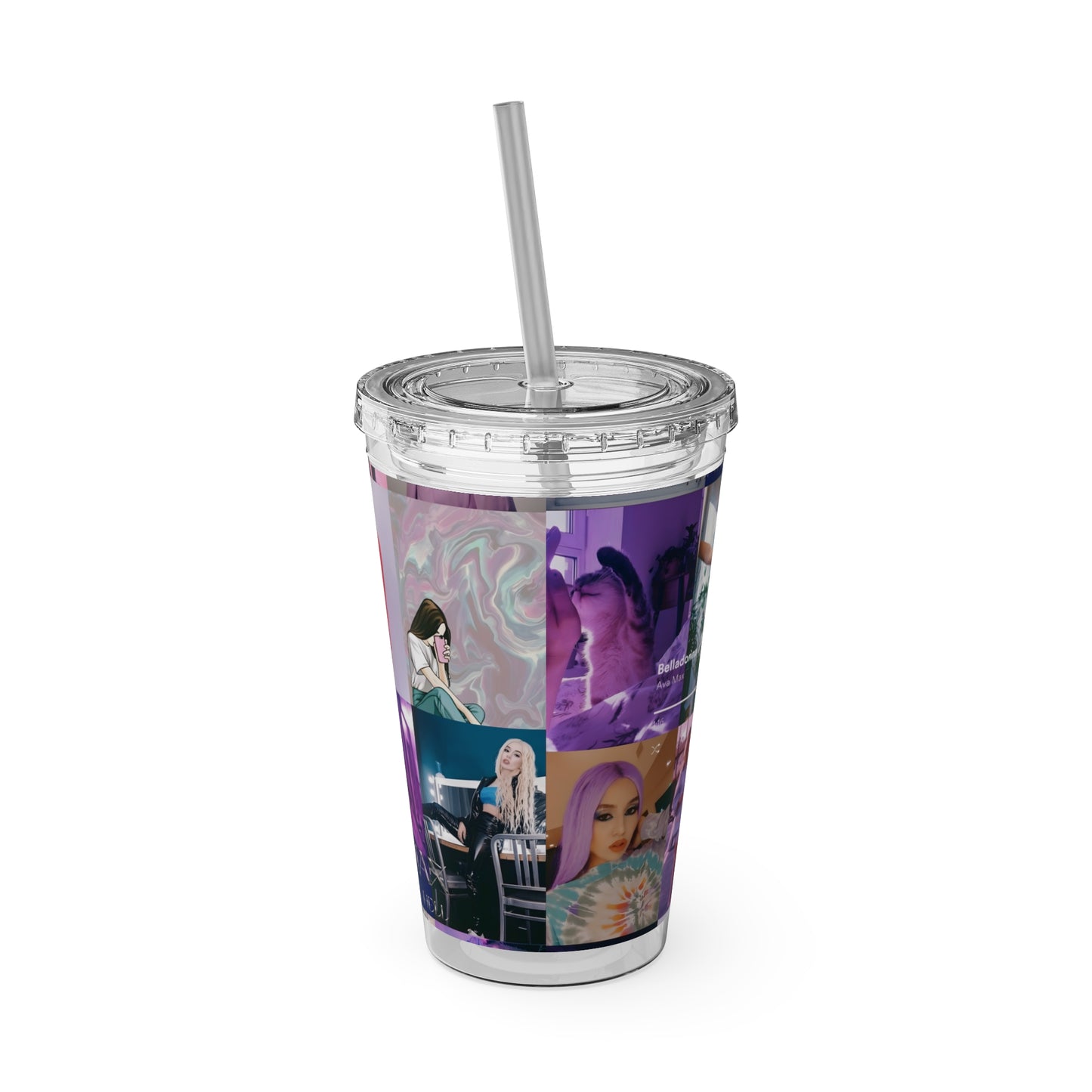 Ava Max Belladonna Photo Collage Sunsplash Tumbler with Straw