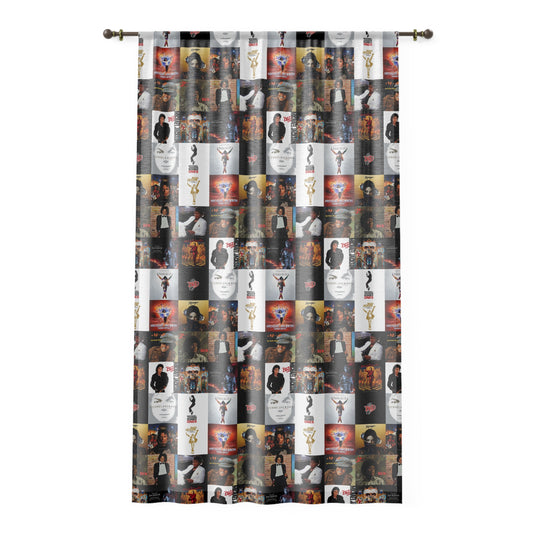 Michael Jackson Album Cover Collage Window Curtain