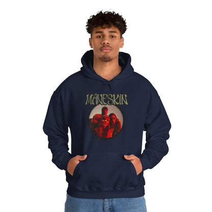 Måneskin Circular Group Photo Unisex Heavy Blend Hooded Sweatshirt