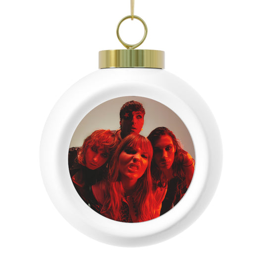 Måneskin Circular Group Photo Christmas Ball Ornament