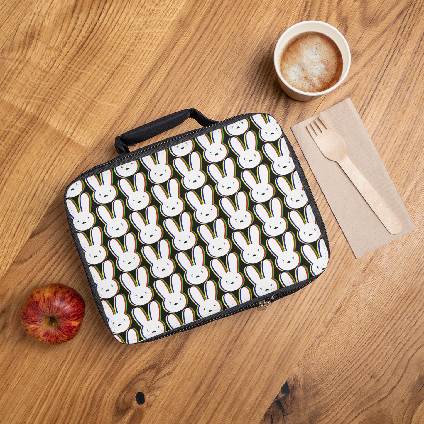 Bad Bunny Logo Pattern Lunch Bag