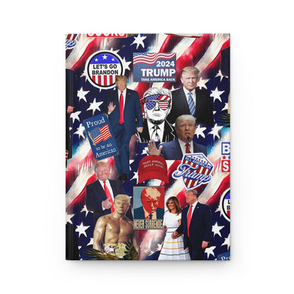Donald Trump 2024 MAGA Montage Hardcover Journal Matte