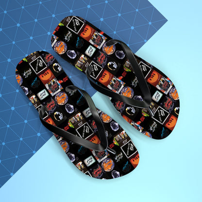 Daft Punk Album Cover Art Collage Flip Flops