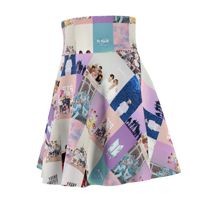 BTS Pastel Aesthetic Collage Women's Skater Skirt