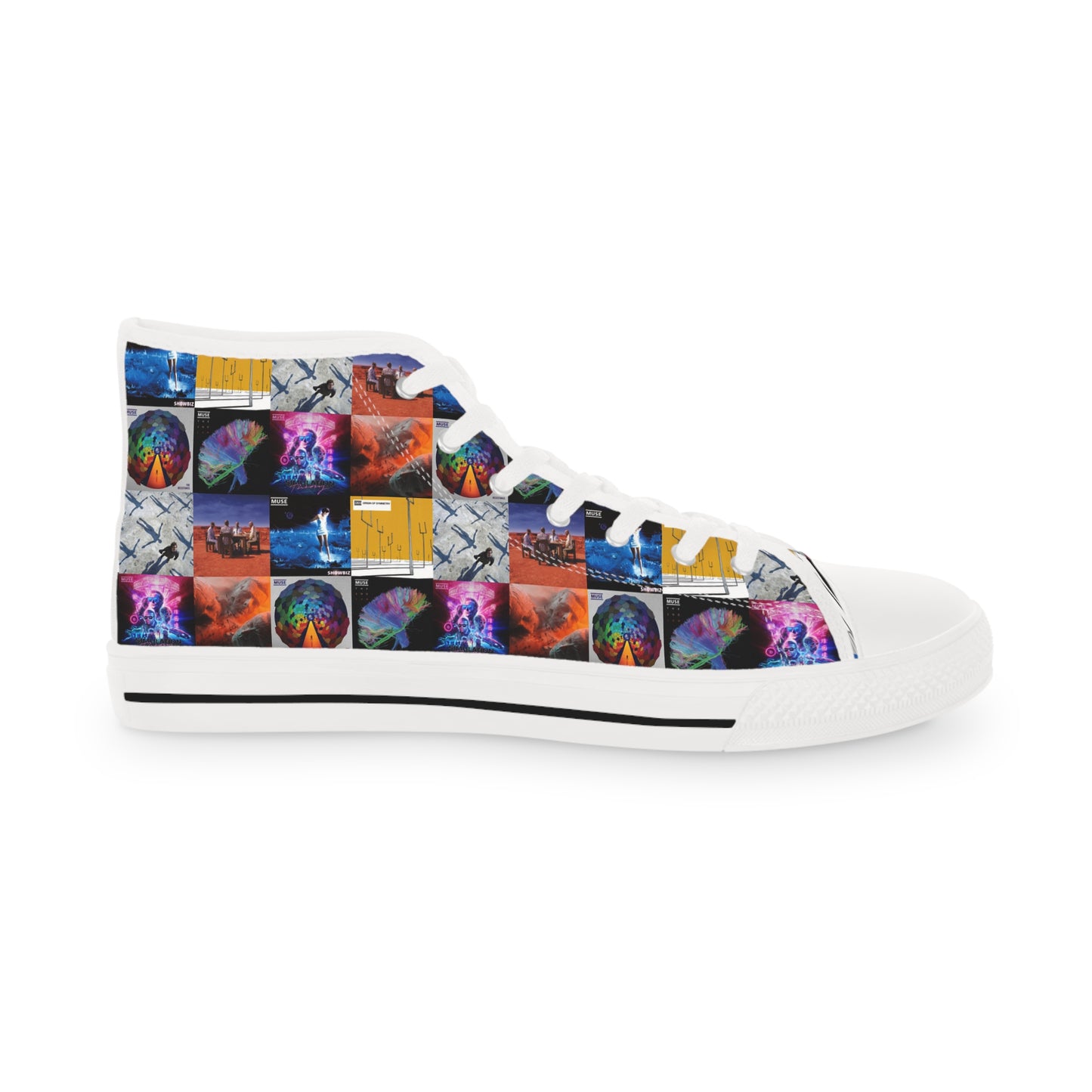 Muse Album Cover Collage Men's High Top Sneakers