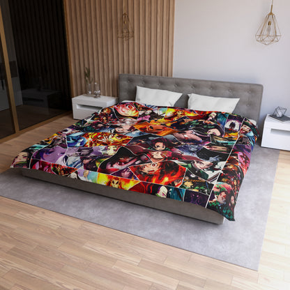 Demon Slayer Reflections Collage Microfiber Duvet Cover