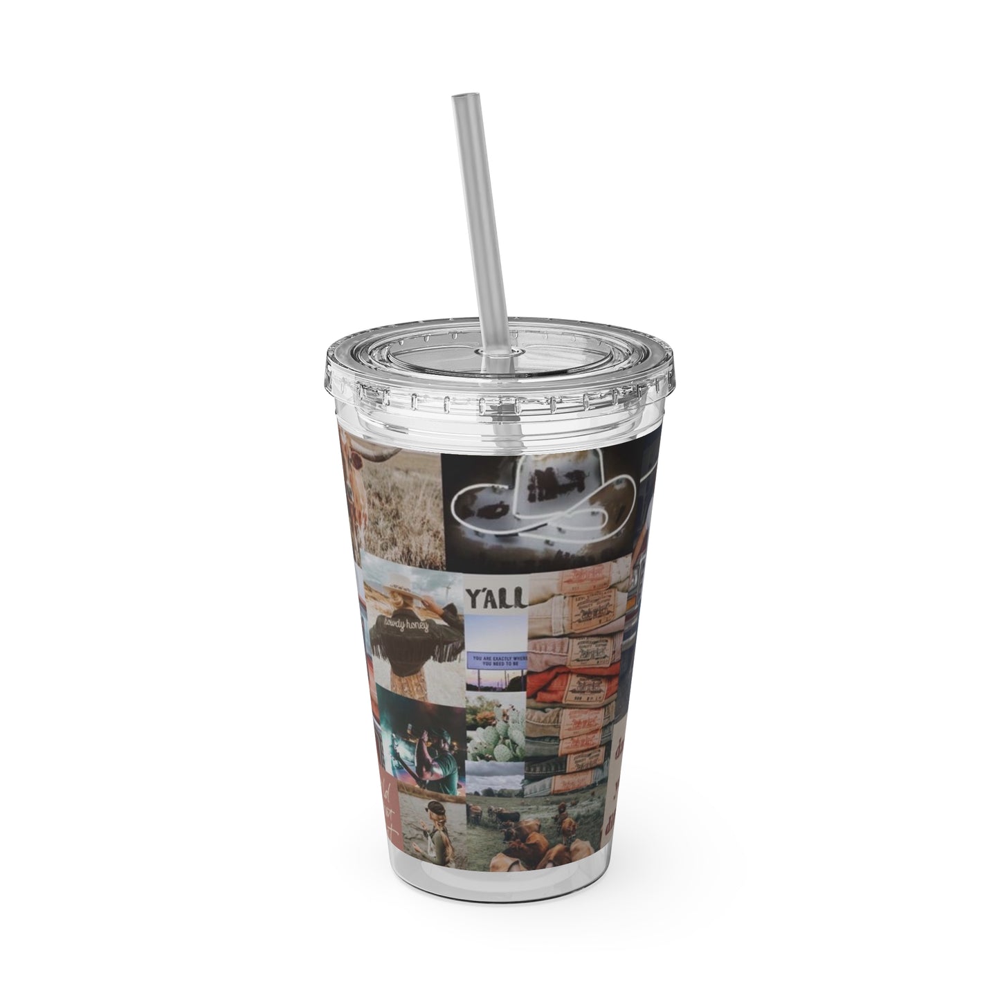 Morgan Wallen Darling You're Different Collage Sunsplash Tumbler with Straw