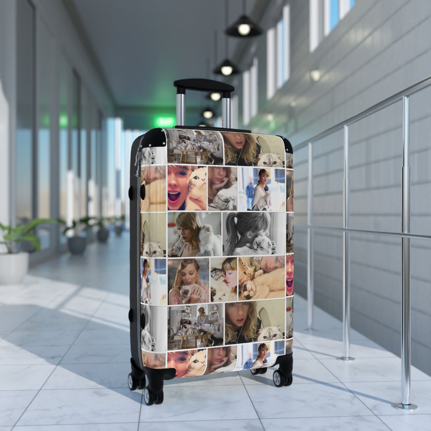 Taylor Swift's Cats Collage Pattern Suitcase