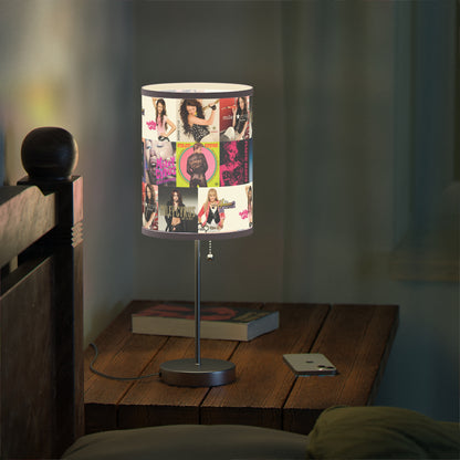 Miley Cyrus Album Cover Collage Lamp on a Stand