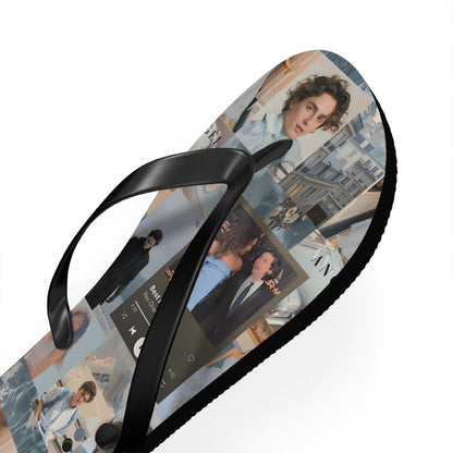 Timothee Chalamet And Zendaya Best Friend Collage Flip Flops