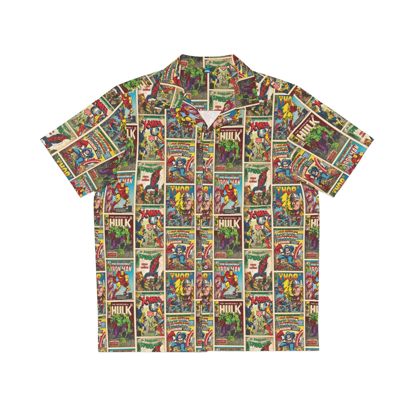 Marvel Comic Book Cover Collage Men's Hawaiian Shirt