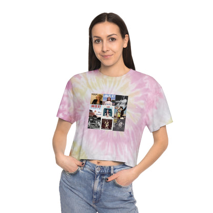 Lana Del Rey Album Cover Collage Women's Tie-Dye Crop Tee