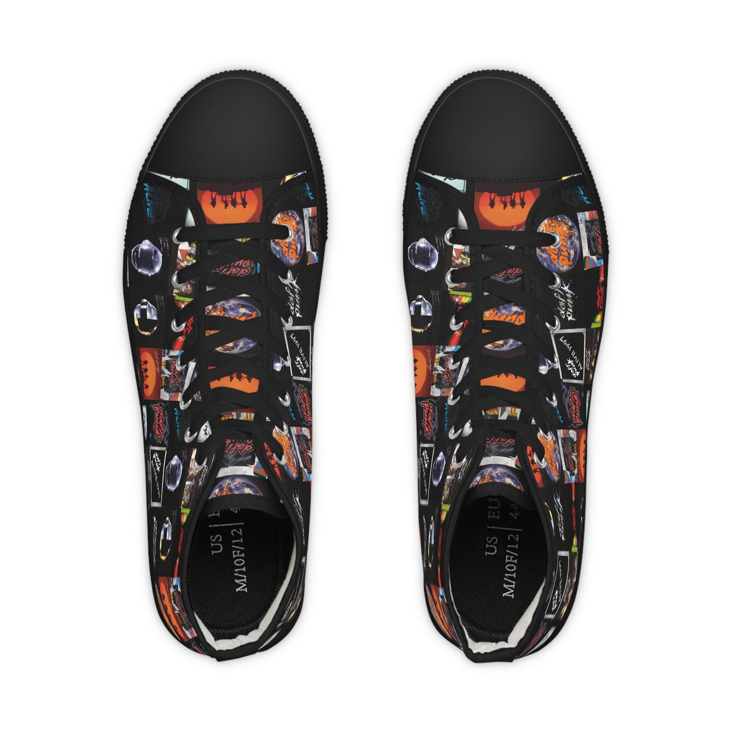 Daft Punk Album Cover Art Collage Men's High Top Sneakers