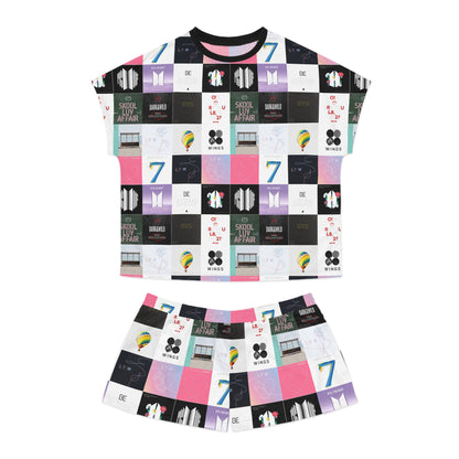 BTS Album Cover Art Collage Women's Short Pajama Set