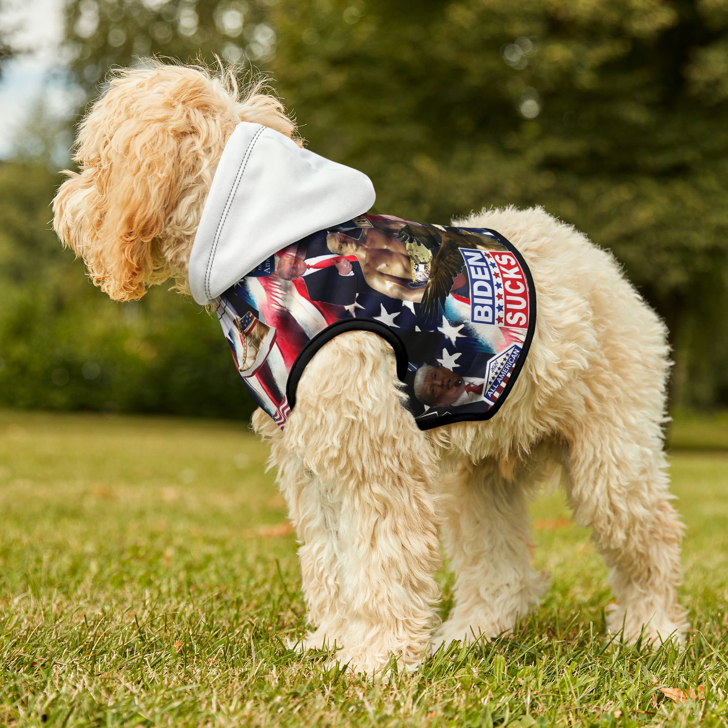 Donald Trump 2024 MAGA Montage Pet Hoodie