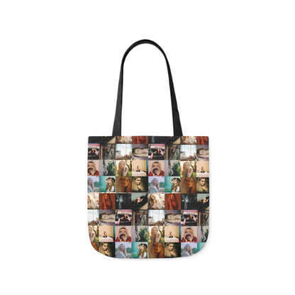 Sabrina Carpenter Album Cover Collage Polyester Canvas Tote Bag