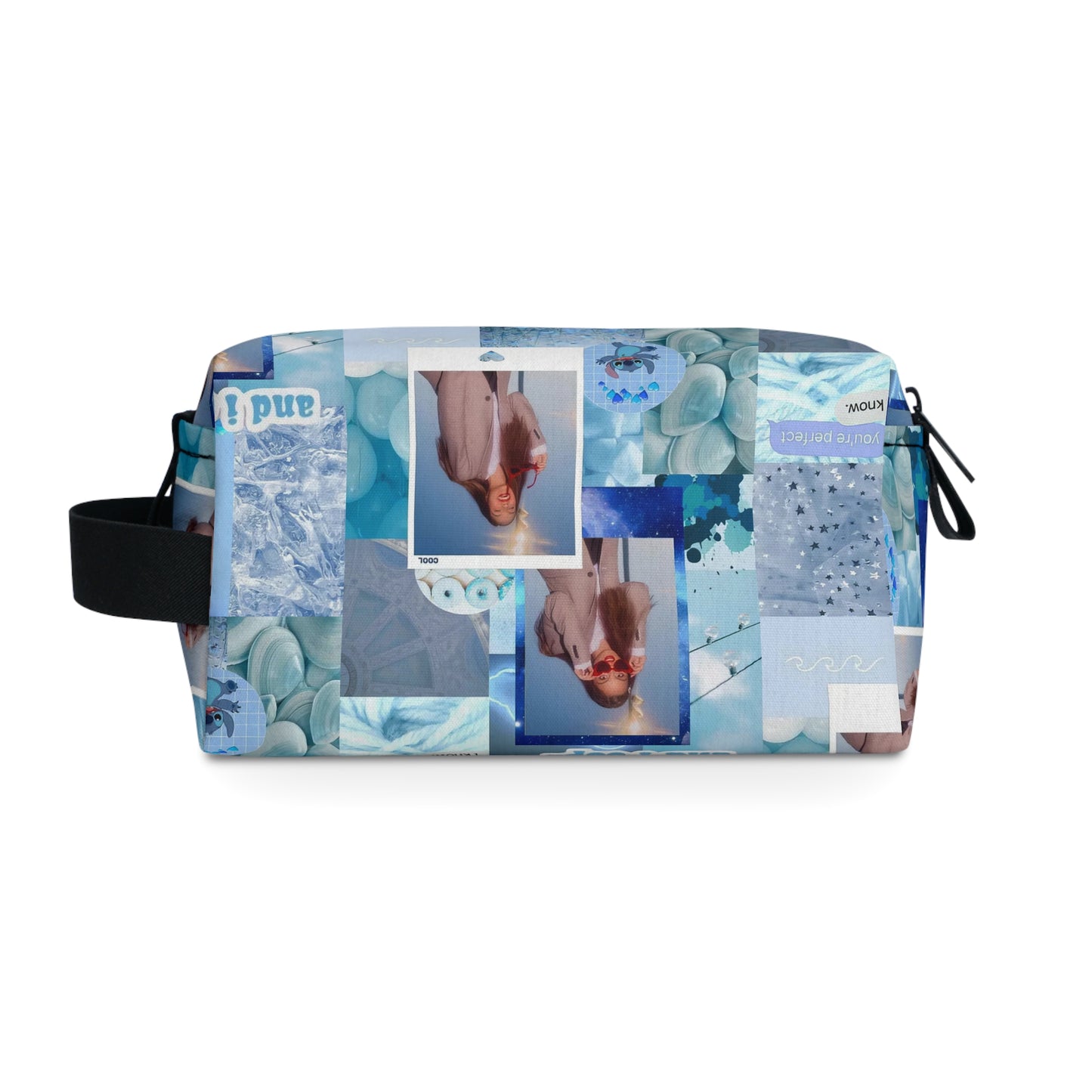 Olivia Rodrigo Light Blue Aesthetic Collage Toiletry Bag